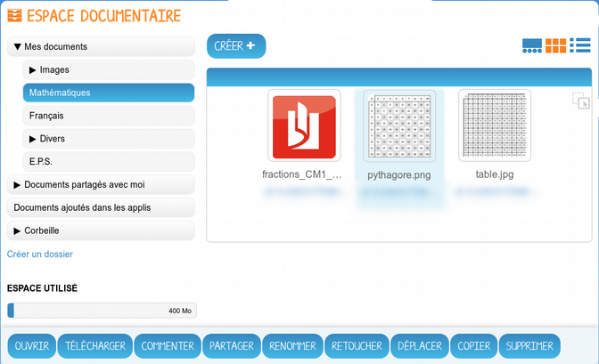 eprimo partager un document