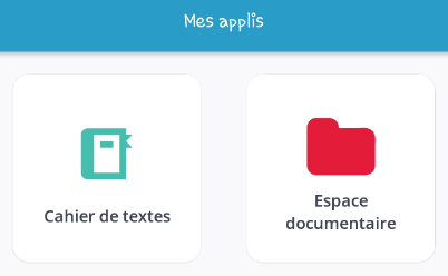 applis cahier de texte et espace documentaire